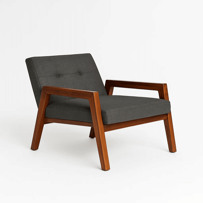 Sillón Marlow de Terciopelo - Gris Oscuro