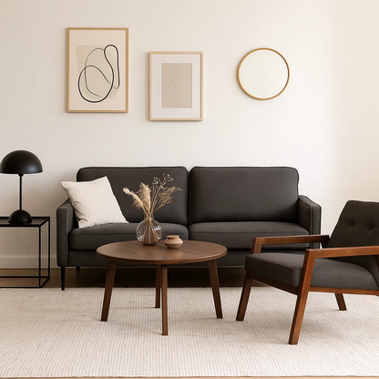 Sillón Marlow de Terciopelo - Gris Oscuro