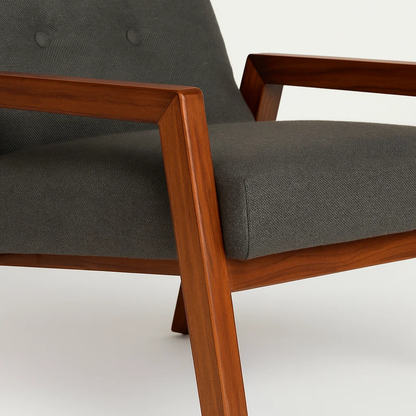 Sillón Marlow de Terciopelo - Gris Oscuro