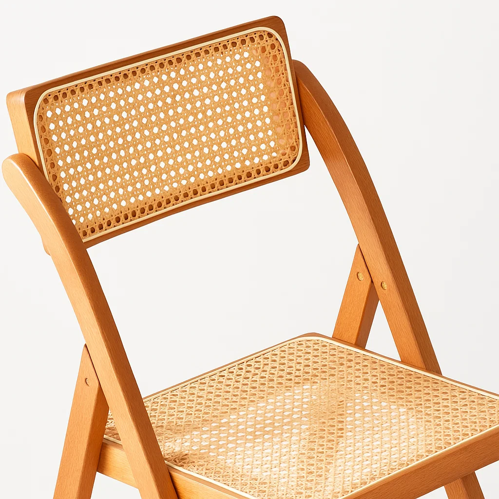 Silla Mistral Plegable de Madera Rattan Natural
