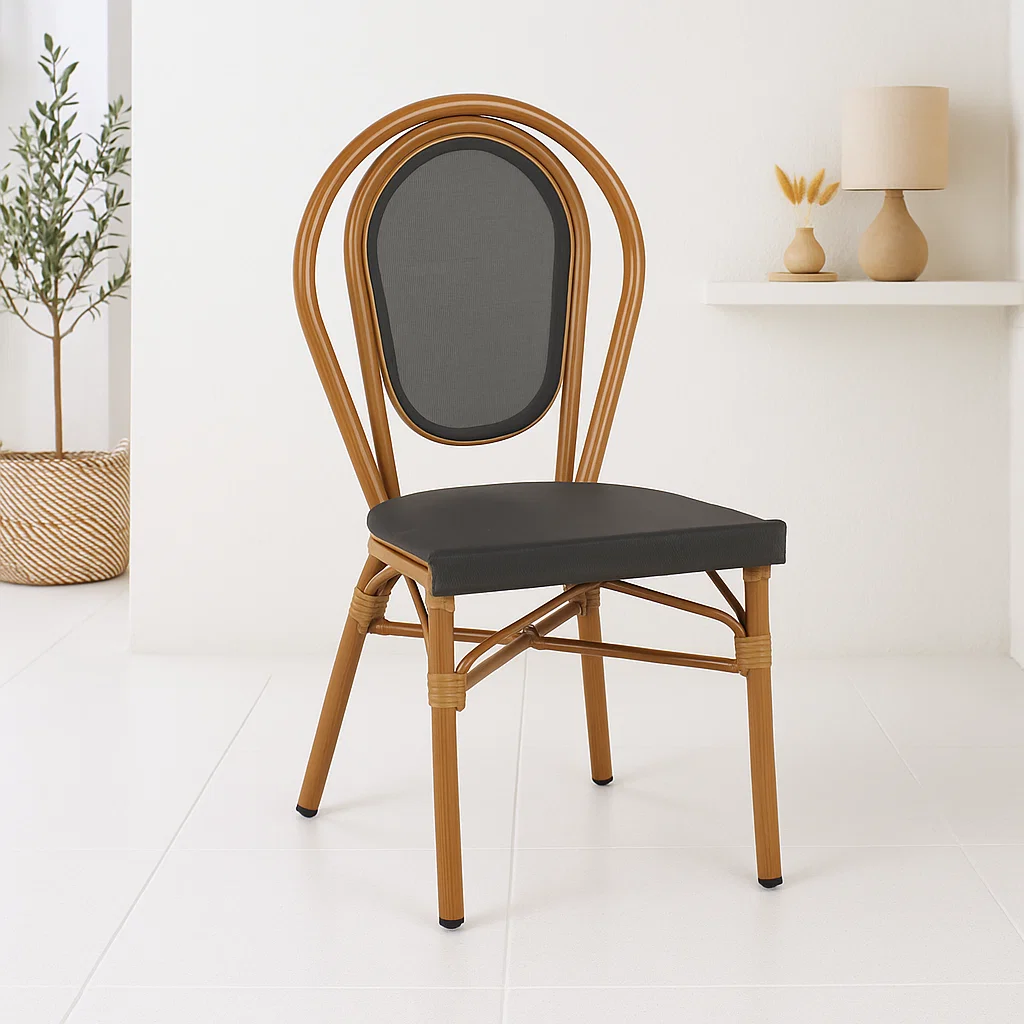 Silla Provence Parisina Rattan - Gris Oscuro