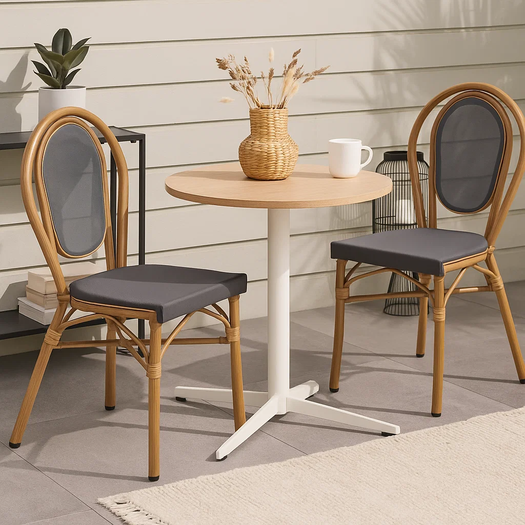 Silla Provence Parisina Rattan - Gris Oscuro
