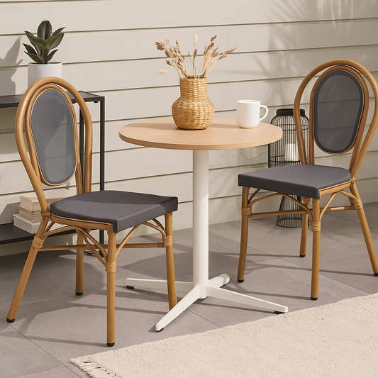 Silla Provence Parisina Rattan - Gris Oscuro