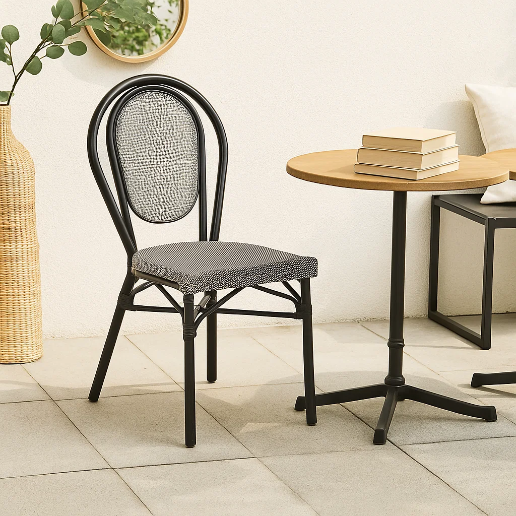 Silla Provence Parisina Rattan - Gris Claro