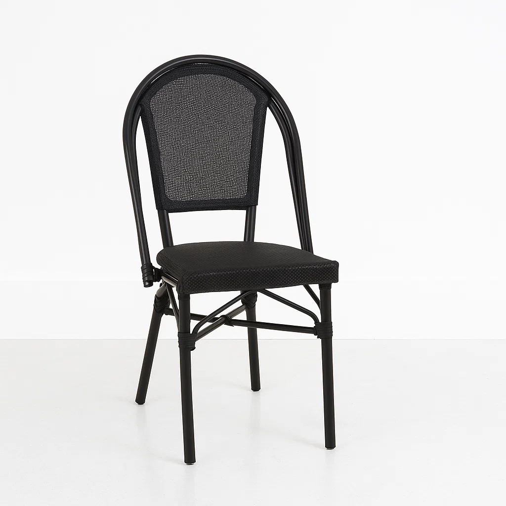 Silla Bistro Parisina Textileno - Negro