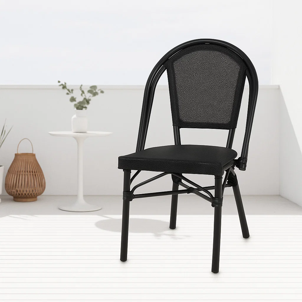 Silla Bistro Parisina Textileno - Negro