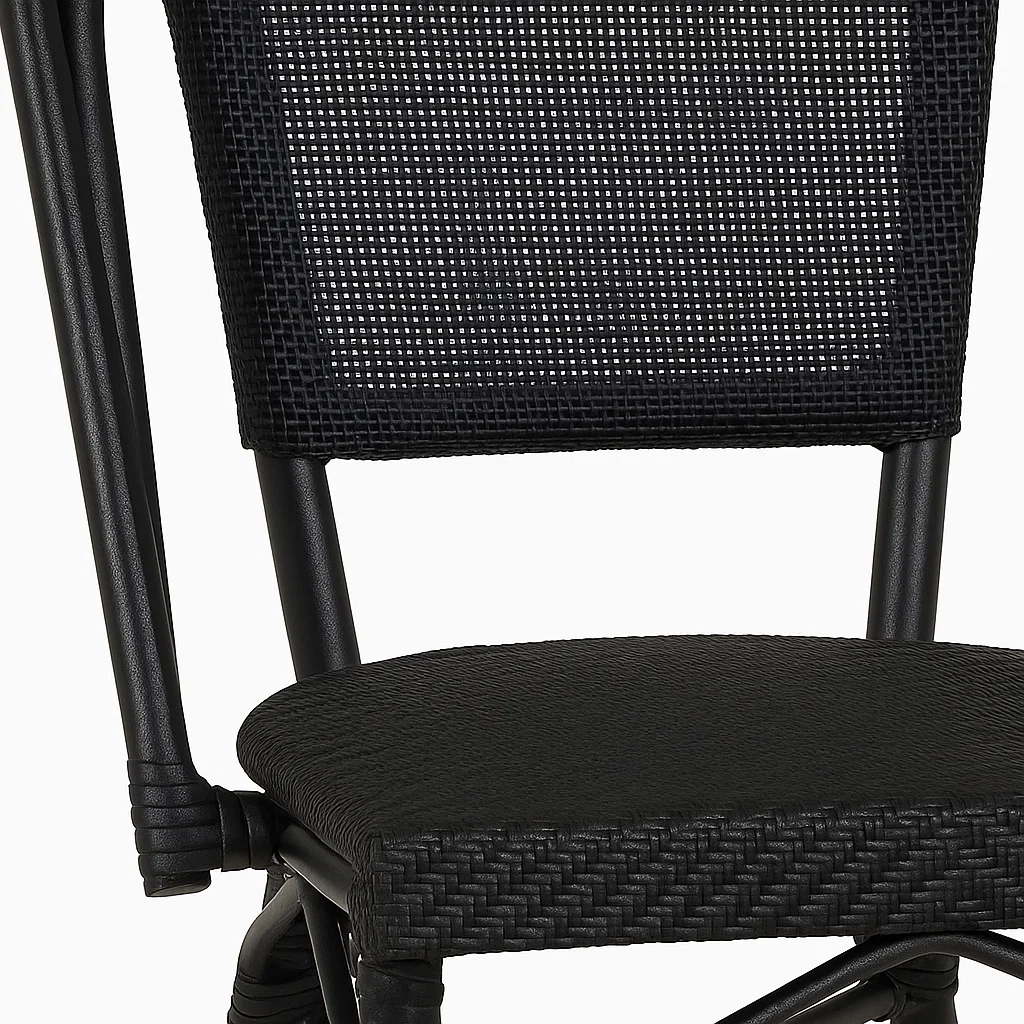 Silla Bistro Parisina Textileno - Negro