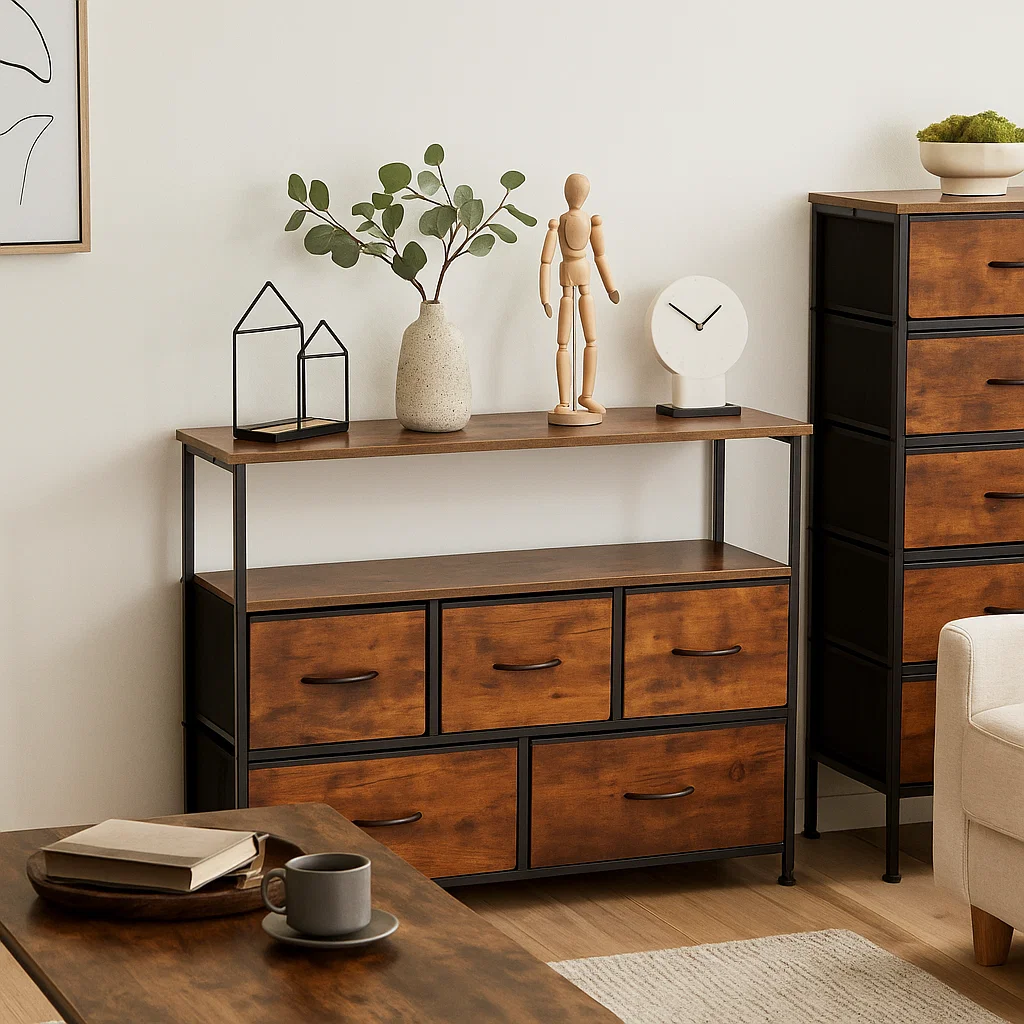Mueble Organizador Metalik Estilo Industrial - Rústico
