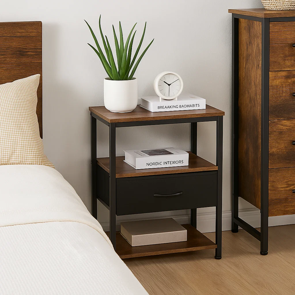 Velador Estilo Indusctrial Blackwood