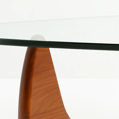 Mesa de Centro Ola con Madera y Vidrio