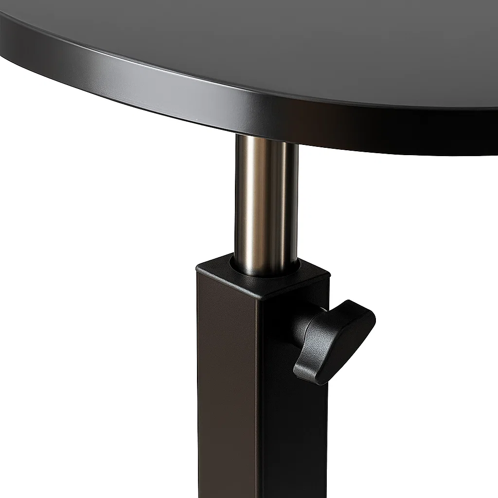 Mesa de Noche Ajustable en C para Cama y Sofá - Negro