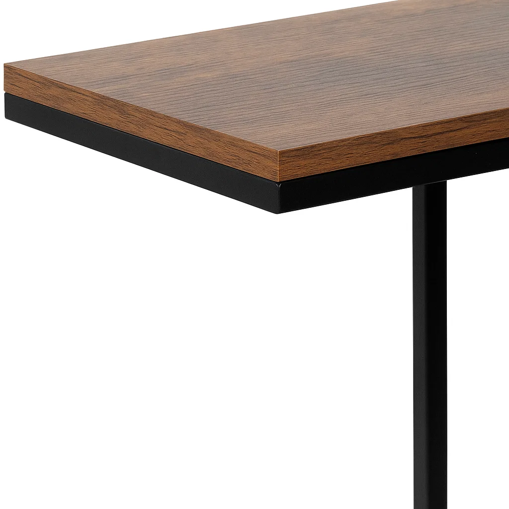 Mesa Lateral Moderna con Marco Metálico