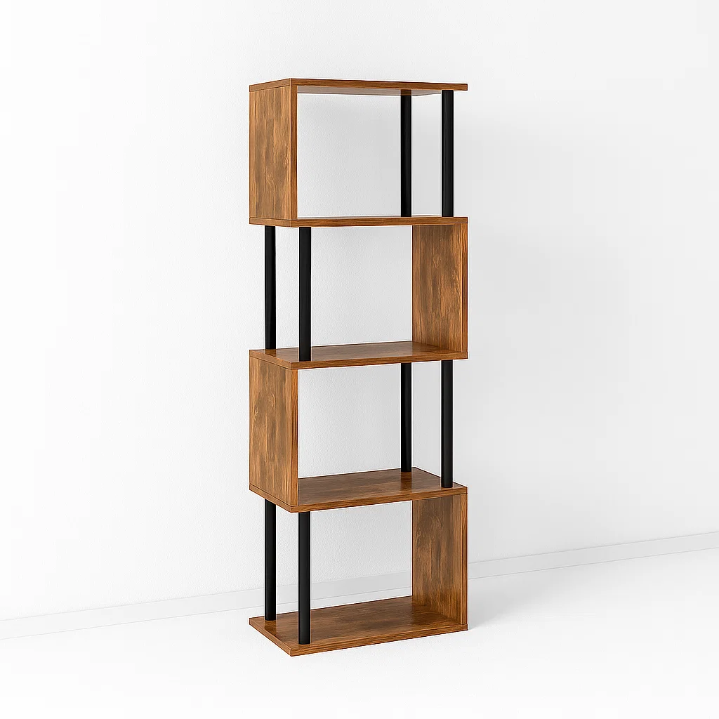 Estantería Decorativa 4 Niveles ZigZag Rack
