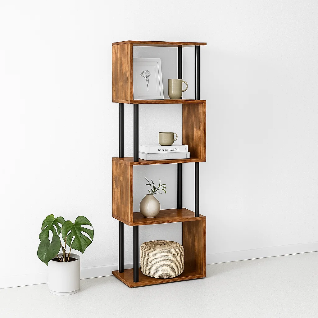 Estantería Decorativa 4 Niveles ZigZag Rack