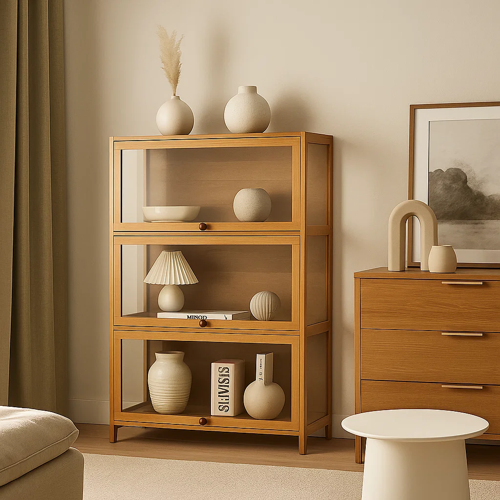 Vitrina Crystal Bamboo 3 Niveles