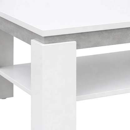 Mesa De Centro de Dos Niveles Oslo Blanca