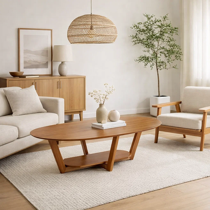 Mesa de Centro Ovalada Elegance Nature