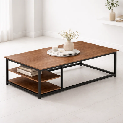 Mesa de centro Rectangular con Repisas Begoña
