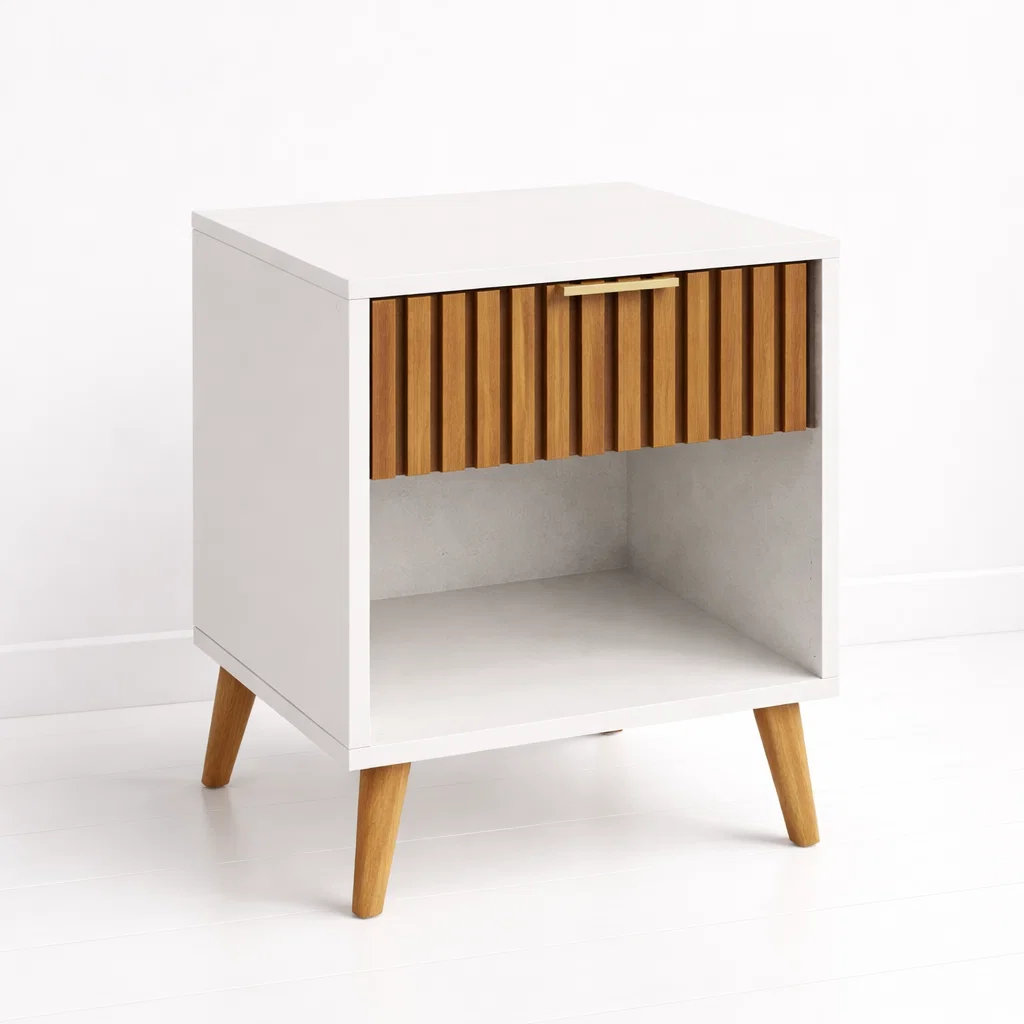 Velador Toulouse Blanco / Madera