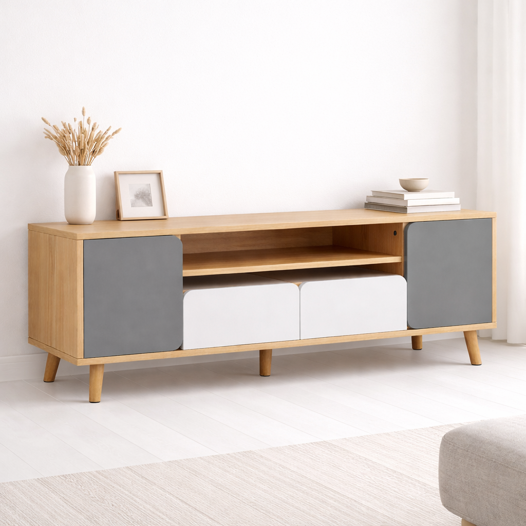 Rack para Tv Houston con Puertas y Cajones