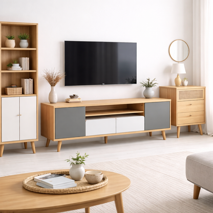 Rack para Tv Houston con Puertas y Cajones