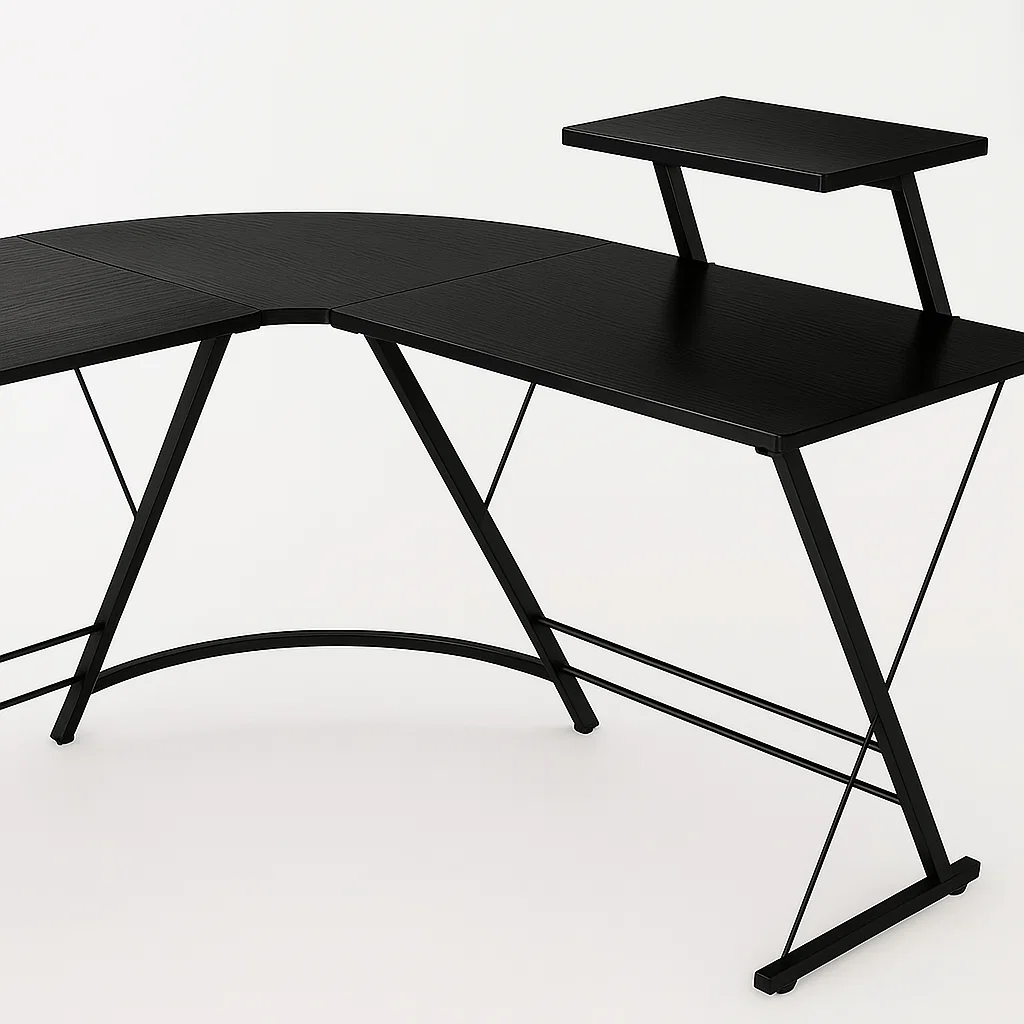 Escritorio Gamer Esquinero Color Negro