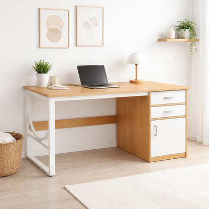 Escritorio Andalucía con Gavetas y Puerta Light Wood