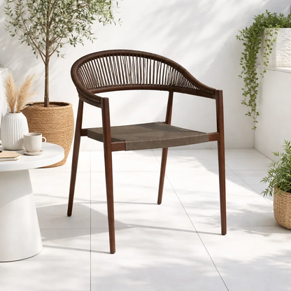 Silla de Terraza Douce de Aluminio y Ratán