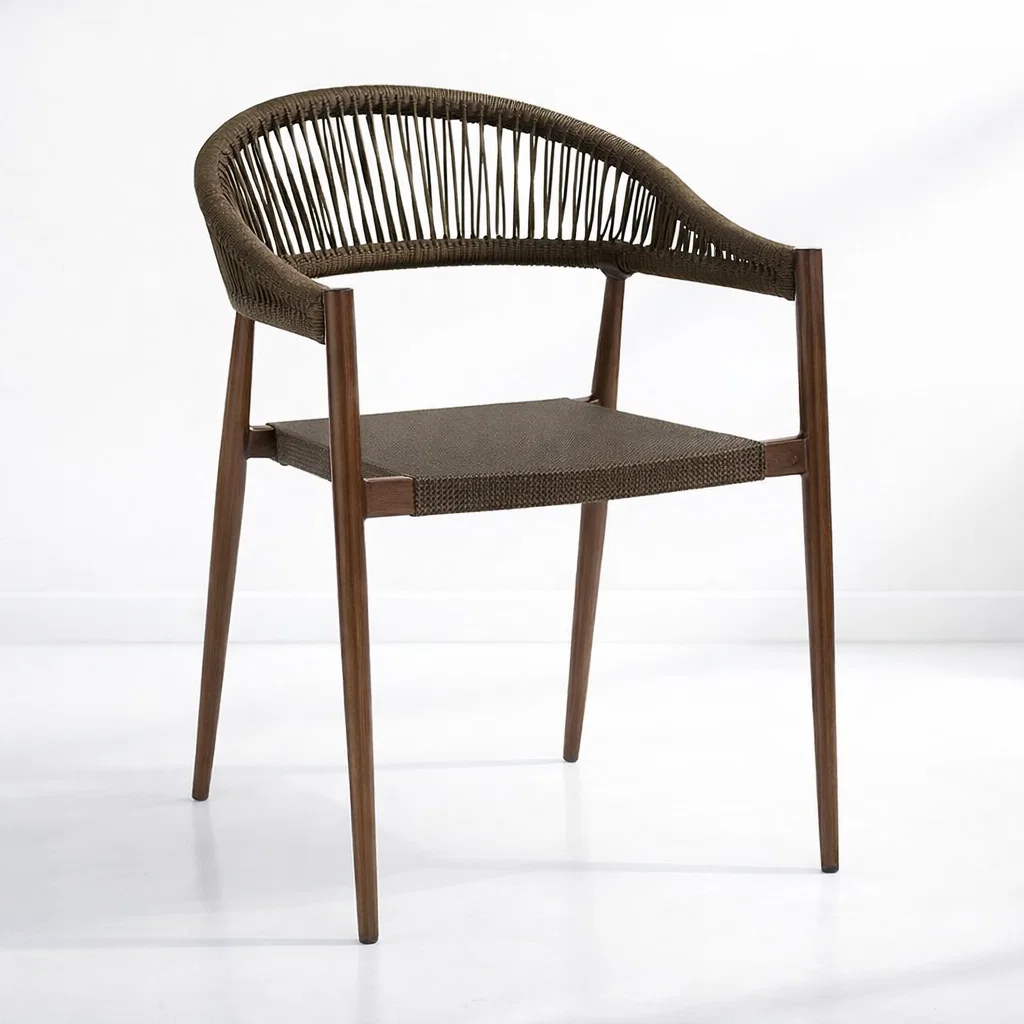 Silla de Terraza Douce de Aluminio y Ratán