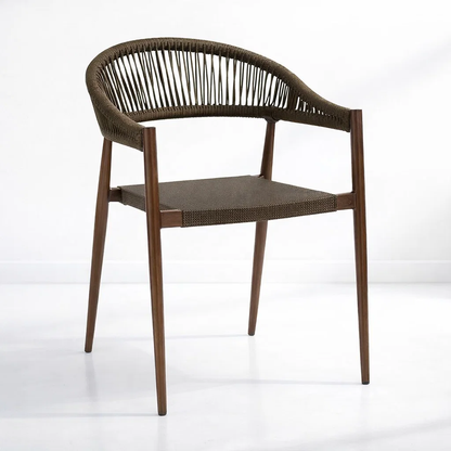 Silla de Terraza Douce de Aluminio y Ratán