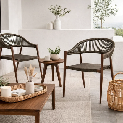 Silla de Terraza Douce de Aluminio y Ratán