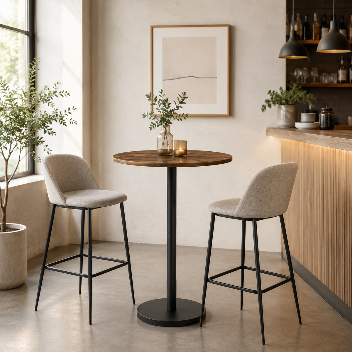 Mesa alta para bar cubierta wood Bofya