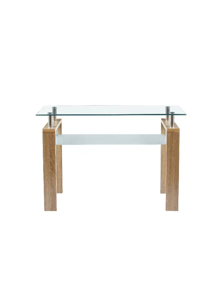 Mesa de Arrimo Rectangular de Vidrio