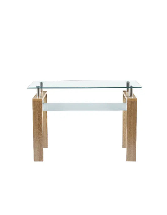 Mesa de Arrimo Rectangular de Vidrio