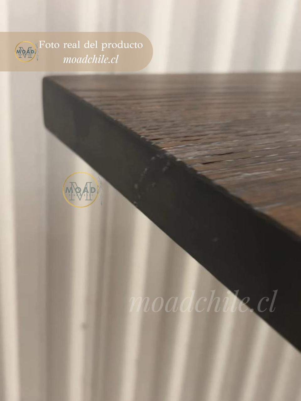 Mesa de bar Tolix 70x70cm Madera Oscura