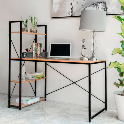 Escritorio Industrial Home Office con Repisas Oslo