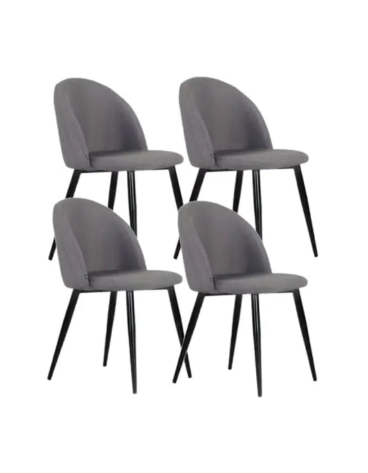 Pack 4 Sillas Terciopelo Black