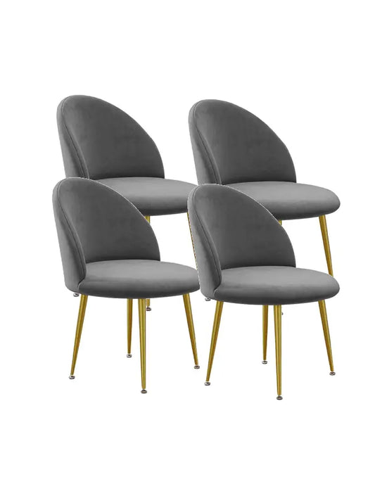 Pack 4 Sillas Terciopelo Gold