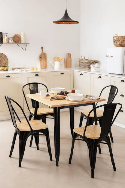 Silla Tolix Wood (con Asiento de Madera)