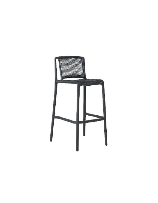 Taburete Alto Capri Polipropileno - Negro