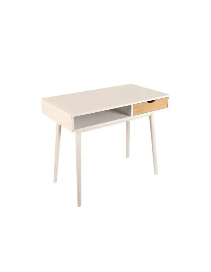 Escritorio 1 Cajón Kamin Blanco/Natural