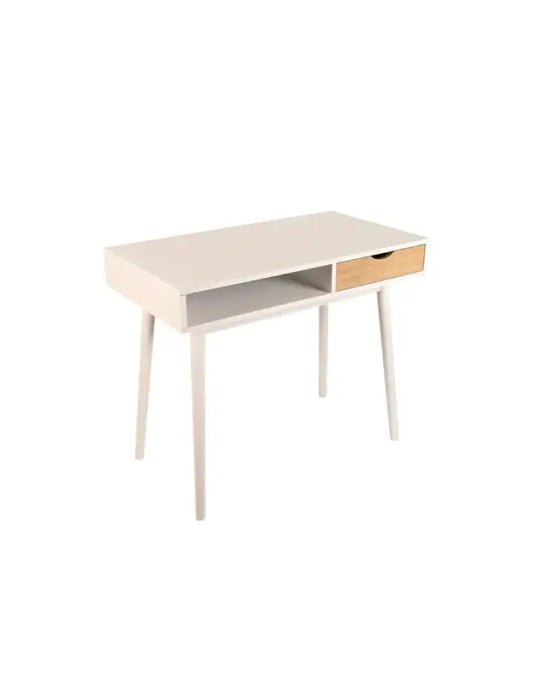 Escritorio 1 Cajón Kamin Blanco/Natural
