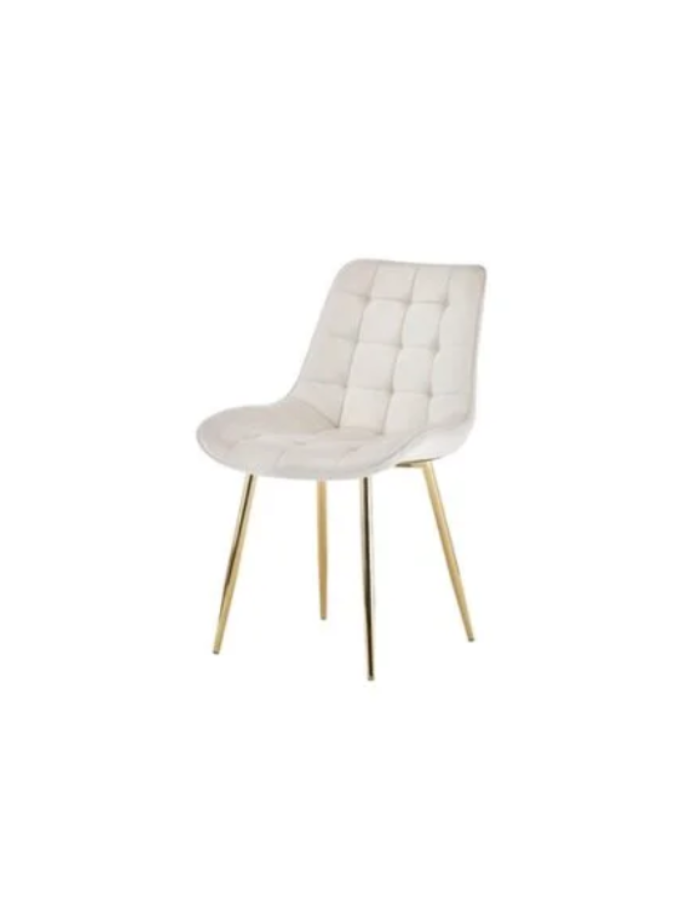 Silla de Comedor Macron Terciopelo patas doradas