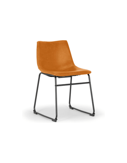 Silla de Comedor Burgos de Ecocuero y Metal