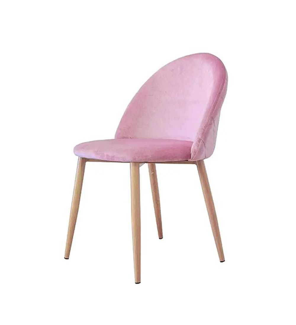 Silla Gabrielle Terciopelo Diseño con Rombos (Patas Simil Madera)