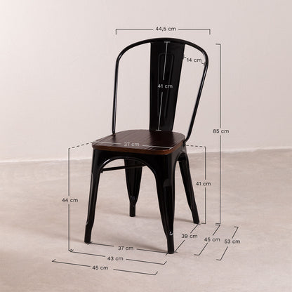 Silla Tolix Wood (con Asiento de Madera)