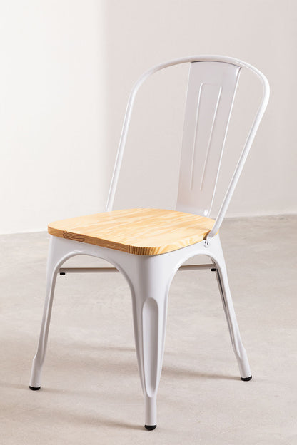 Silla Tolix Wood (con Asiento de Madera)