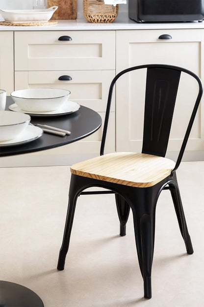 Silla Tolix Wood (con Asiento de Madera)