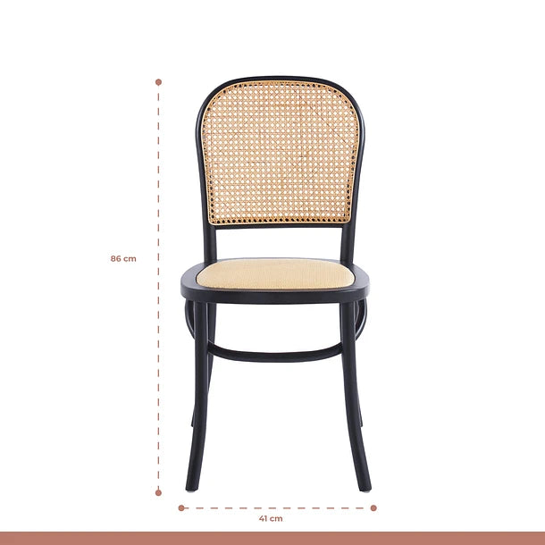 Silla Lombardia Madera Rattan