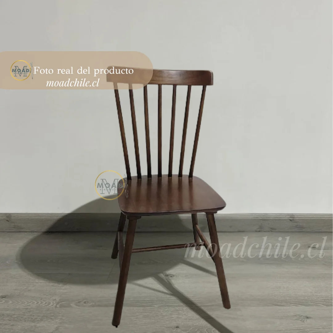 Pack 4 Sillas Windsor Madera Natural / Negra